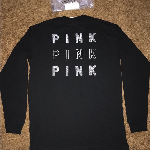 PINK bling long sleeve tee - Picture 2 of 5